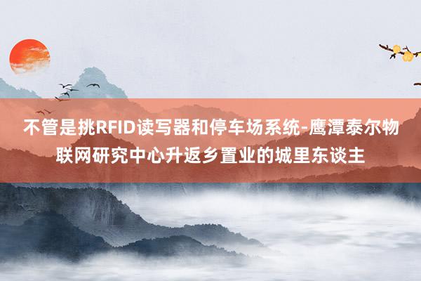 不管是挑RFID读写器和停车场系统-鹰潭泰尔物联网研究中心升返乡置业的城里东谈主